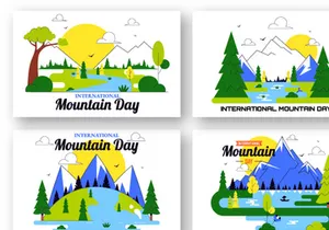 10 International Mountain Day Illustration