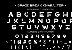 Space Break - Modern Futuristic Font