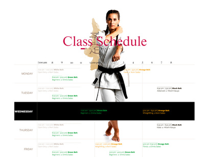 Karate Do One Page Layout PSD Template