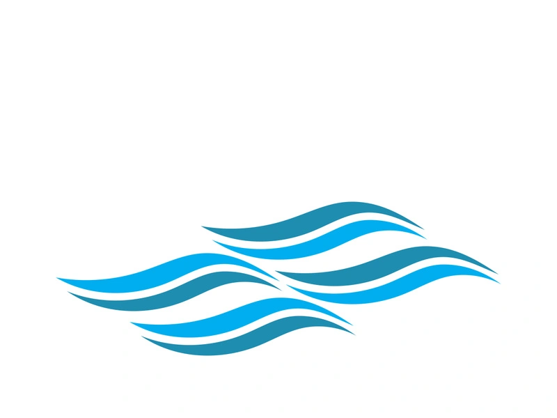 Wave beach vector illustration design logo