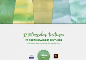 Watercolor Seamless Textures - Green Pack