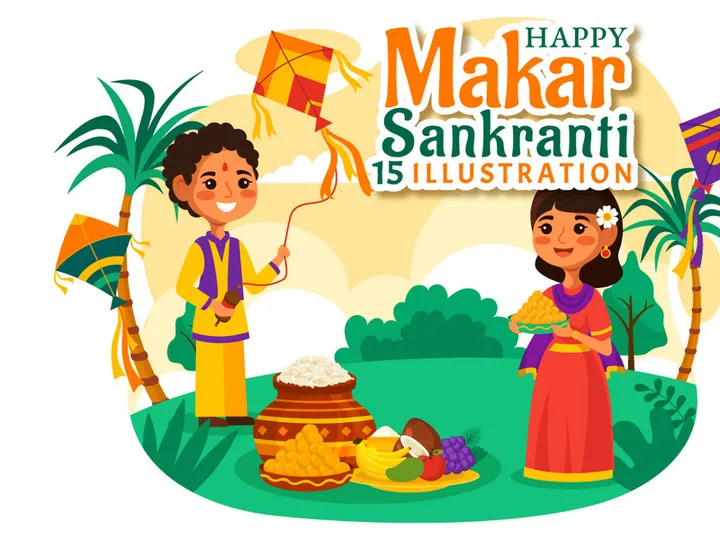 15 Makar Sankranti Illustration