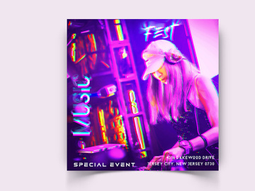 Music Event Social Media Post Template preview picture