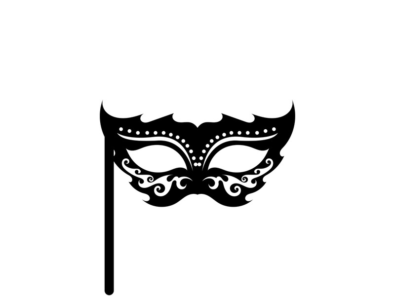 Masquerade Carnival Mask Icon and symbol vector