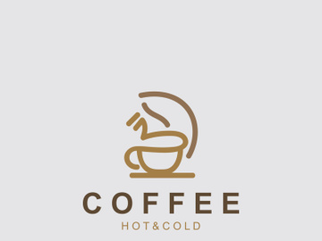 Coffee drink logo vintage retro design simple concept illustration preview picture