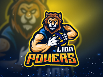 Lion esport mascot logo design vector preview picture