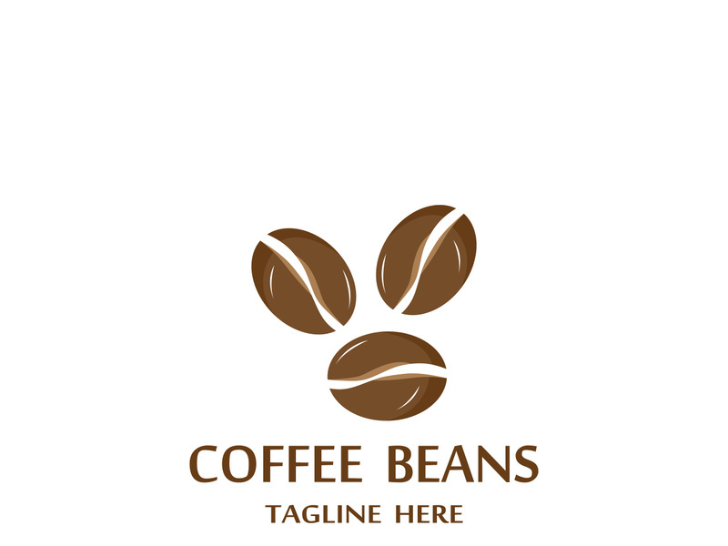 Premium coffee bean logo design.