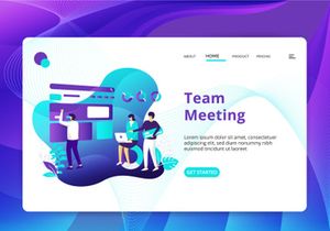Team Work set Illustration