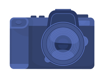 Camera semi flat color vector object preview picture