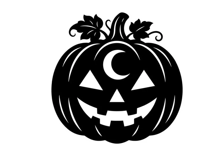 Halloween-Kürbis mit Kürbisgesicht für Herbstdekorationen