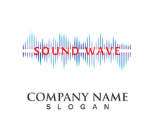 Sound waves vector illustration design template