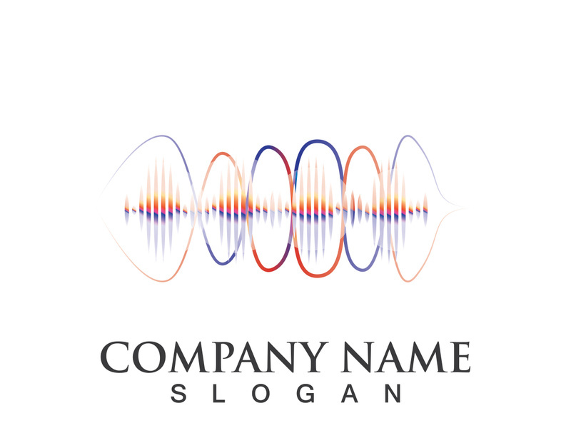 Sound waves vector illustration design template