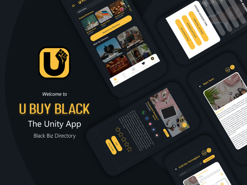 U Buy Black Mobile App UI/UX Design