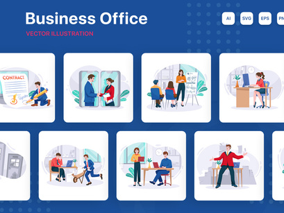 M196_Business Office Illustrations