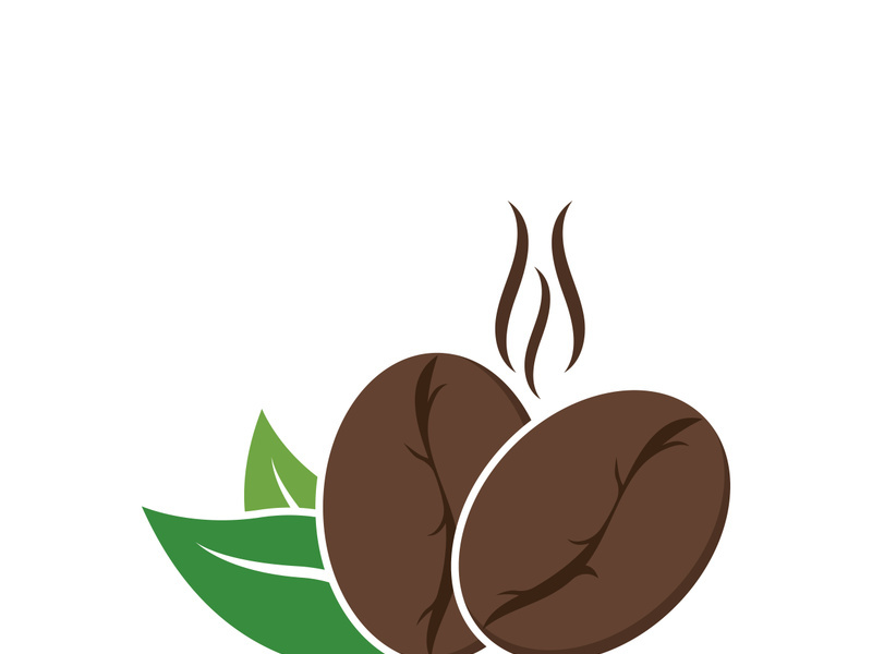 Coffee bean icon vector illustration template