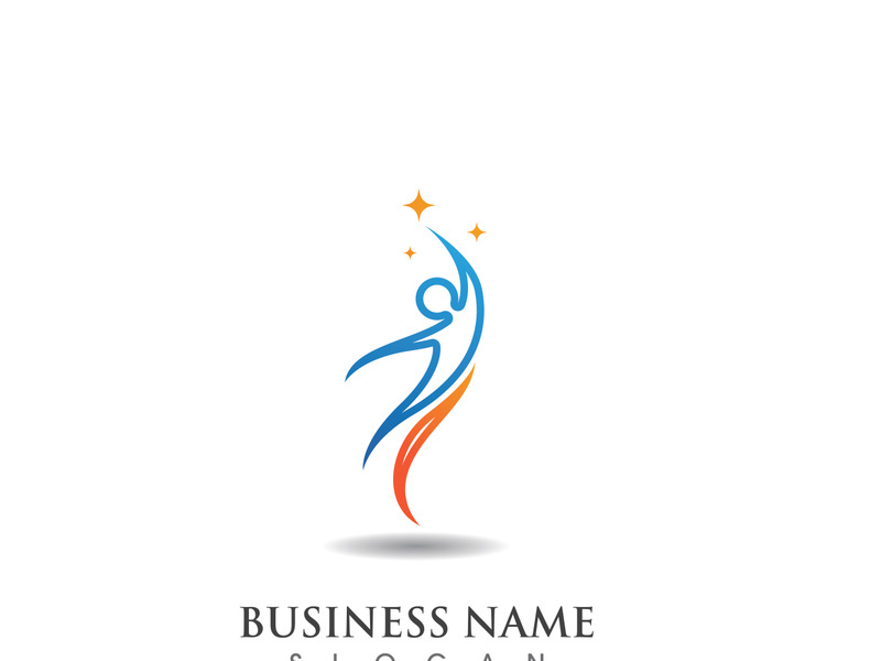 Human character logo sign illustration vector design