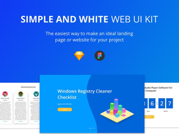Simple & White Web UI Kit preview picture