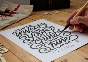 Free Handcraft Poster Mockup