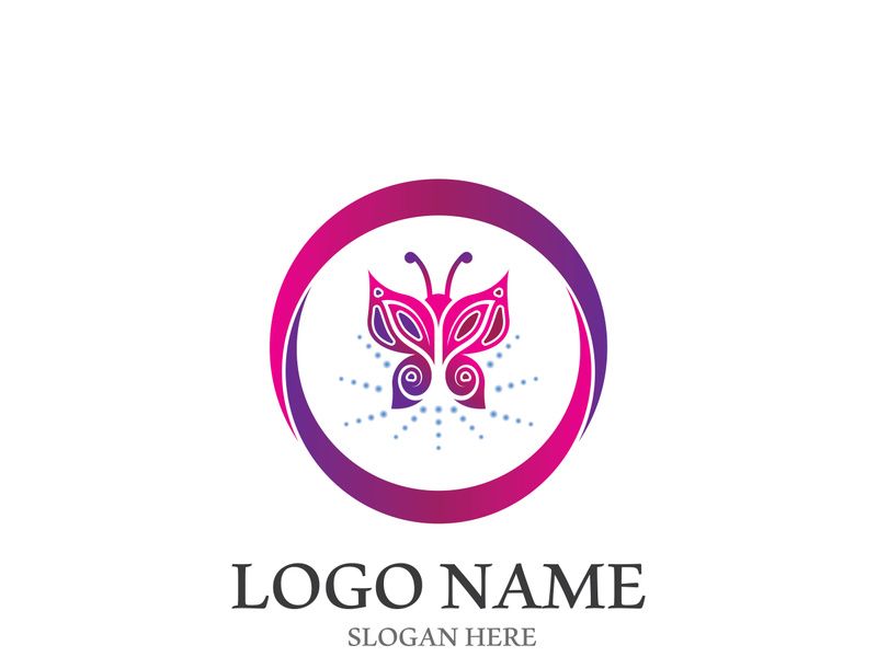 Butterfly logo icon vector design illustration
