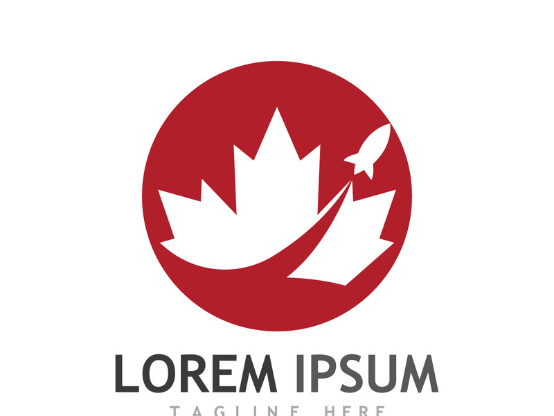 Canadian maple leaf logo design with a creative idea.