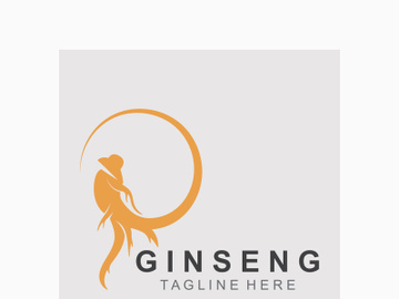 Ginseng logo herbal plant for medicine natural herbal design illustration idea preview picture