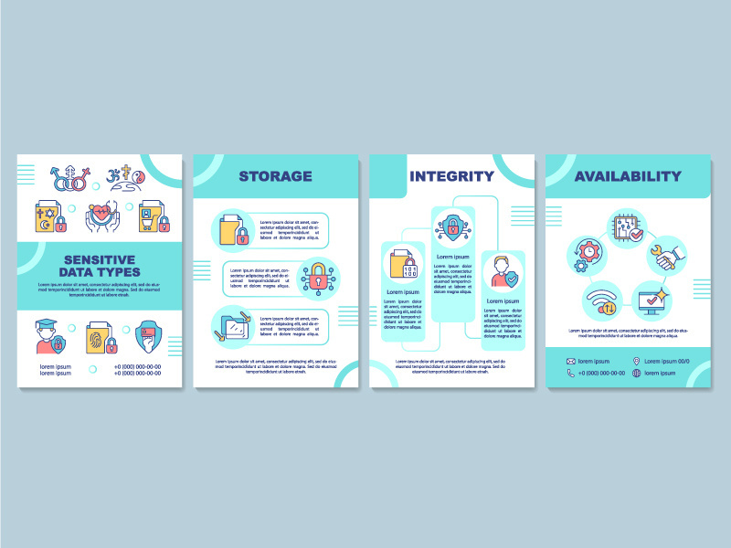Sensitive data examples mint brochure template