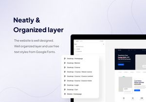 Online course website template