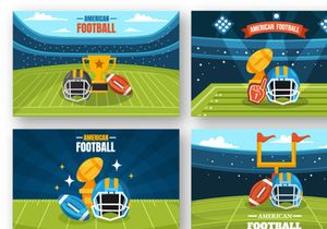 11 American Football Vector Illustration
