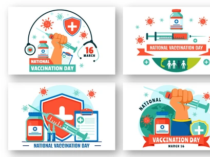 12 National Vaccination Day Illustration