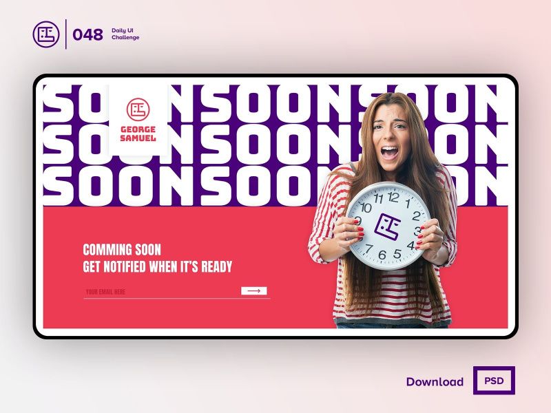 Coming Soon | Daily UI challenge - 048/100