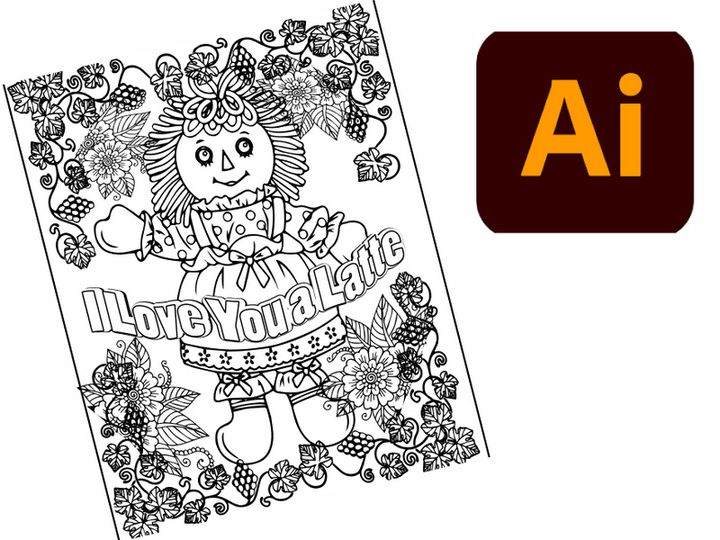 Halloween Coloring Book Page 7