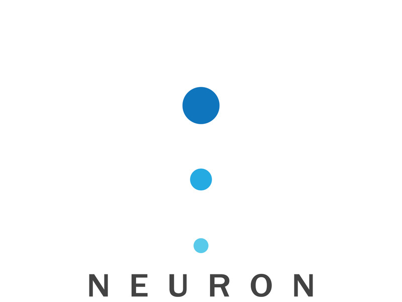 Neuron logo or nerve cell logo design,molecule logo illustration template icon with vector concept