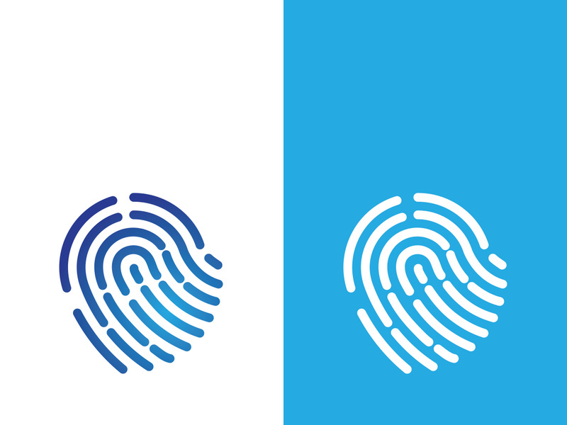 Fingerprint logo vector illustration icon template design