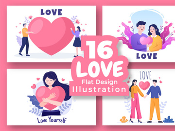 16 Love Signs Vector Illustration preview picture