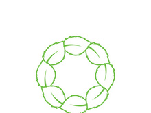 leaf logo green ecology nature element vector image