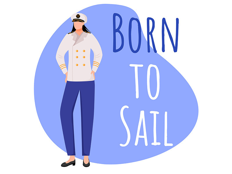 Born to sail social media post mockup