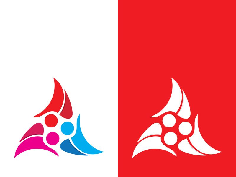 people group and community logo icon illustration design vector