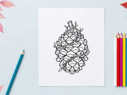 Decorative pine cone with ribbon and floral accents. Elegant holiday ornament for festive decor.