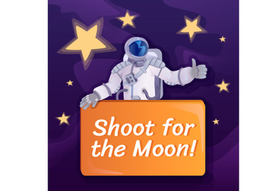 Shoot for Moon social media post mockup preview picture