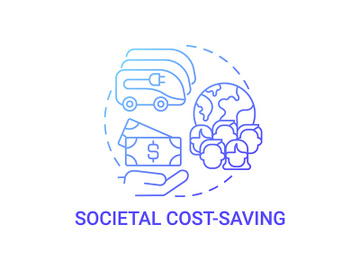 Eco-friendly societal cost saving concept icon. preview picture