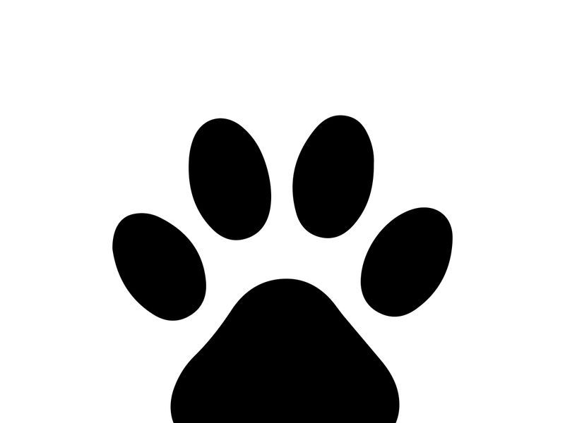 Minimal Dog Paw Print Logo