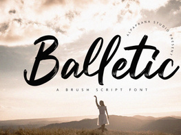 Balletic - Brush Script Font preview picture