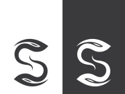 S letter creative icon logo design elegant vector illustration