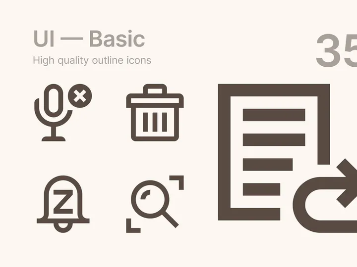 UI — Basic icons