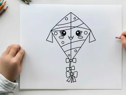 Cute robot face with bow vector illustration flat design