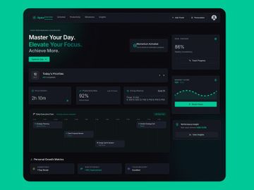 ApexOverview Productivity Dashboard UI | Modern Performance Tracking Web App preview picture