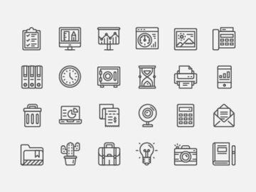 Office Icon Set [AI, SVG, PNG] preview picture