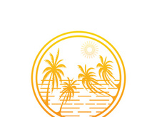 Palm logo icon template and symbol vector tree design