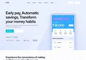 Fintech Website Homepage UI/UX Design