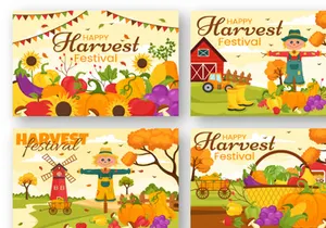 15 Happy Harvest Festival Illustration
